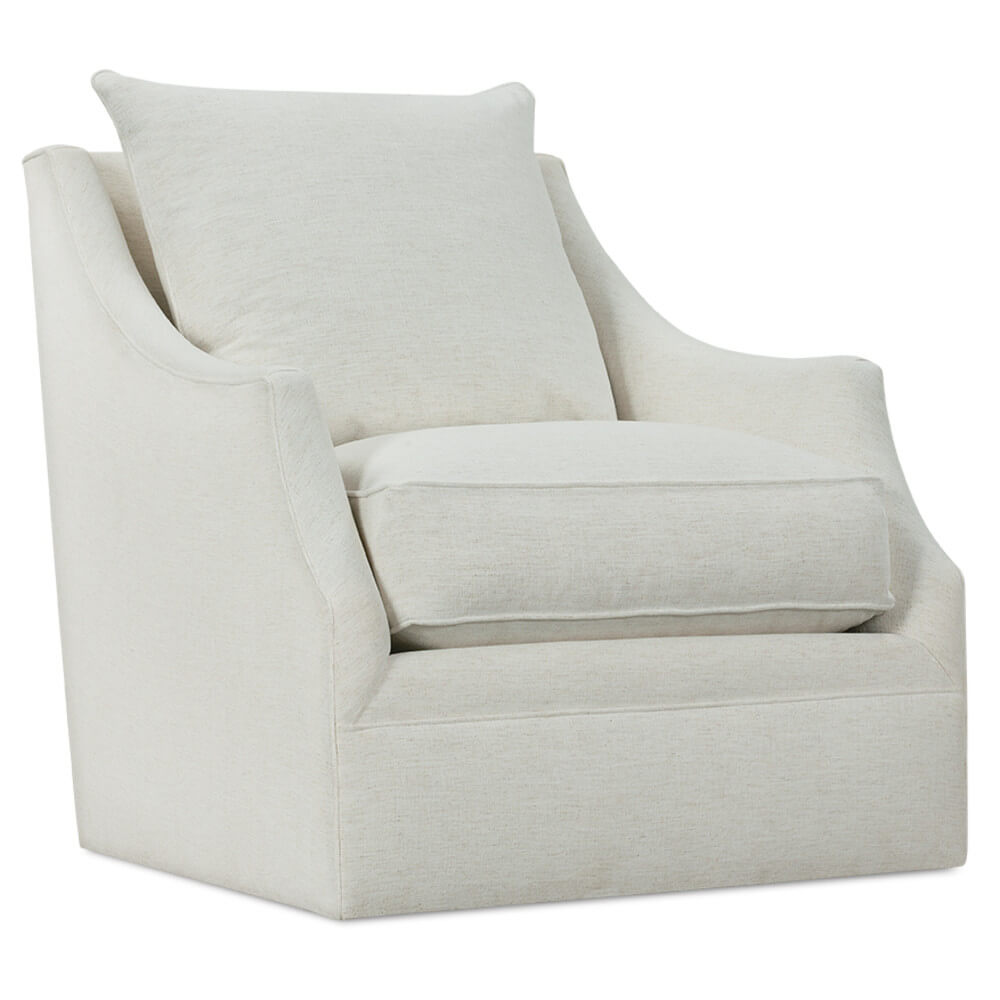 Kara Swivel Glider Chair in Nomad Snow