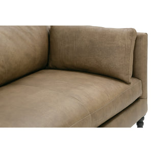 Madeline Leather Sofa in Athena Mushroom