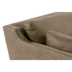 Madeline Leather Sofa in Athena Mushroom