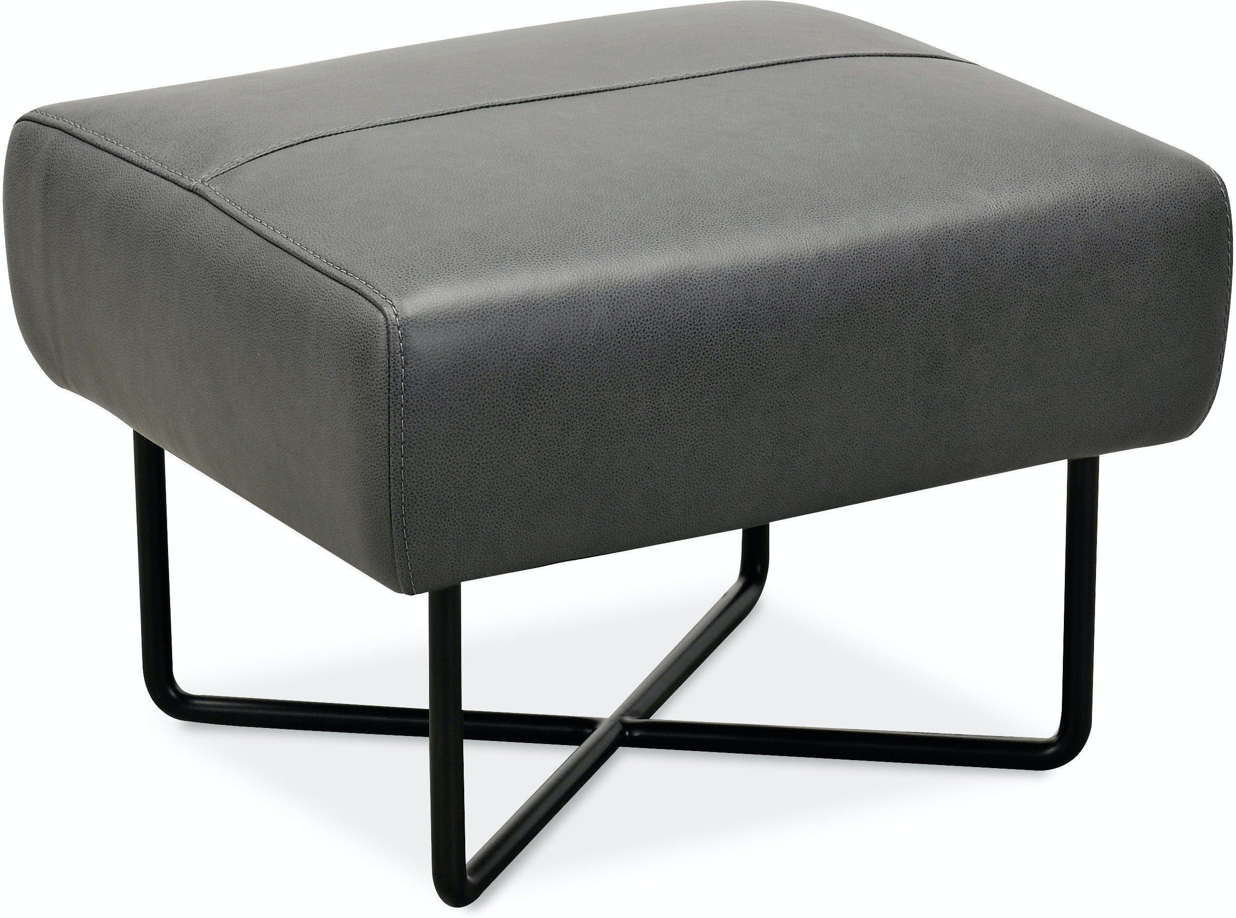 Hooker Furniture Efron Ottoman w/Black Metal Base