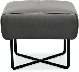 Hooker Furniture Efron Ottoman w/Black Metal Base