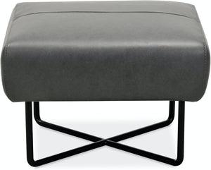 Hooker Furniture Efron Ottoman w/Black Metal Base