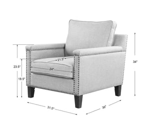 Charlotta Sea Mist Accent Chair