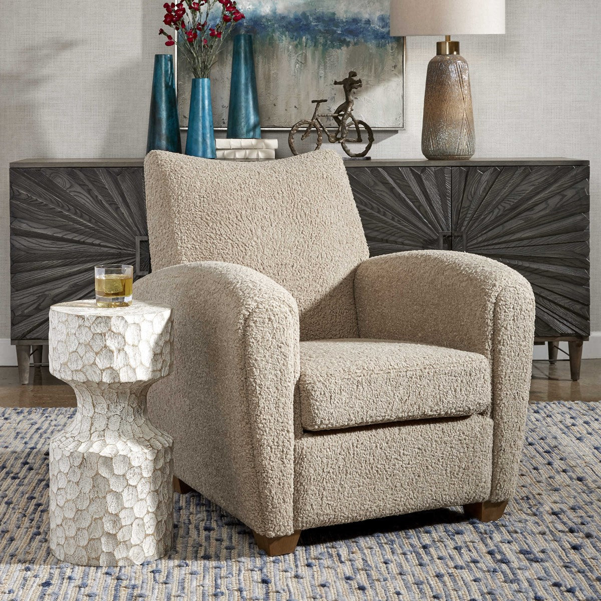 Teddy Accent Chair in Latte