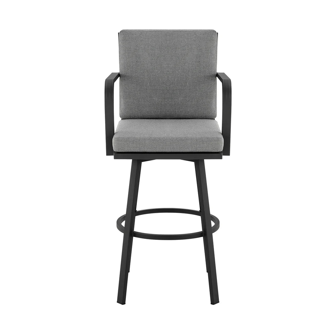 Arnauld Outdoor Bar Stool in Gray