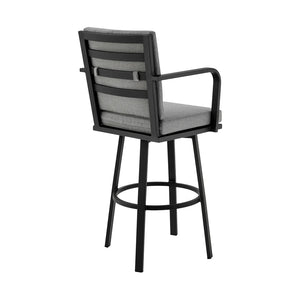 Arnauld Outdoor Bar Stool in Gray