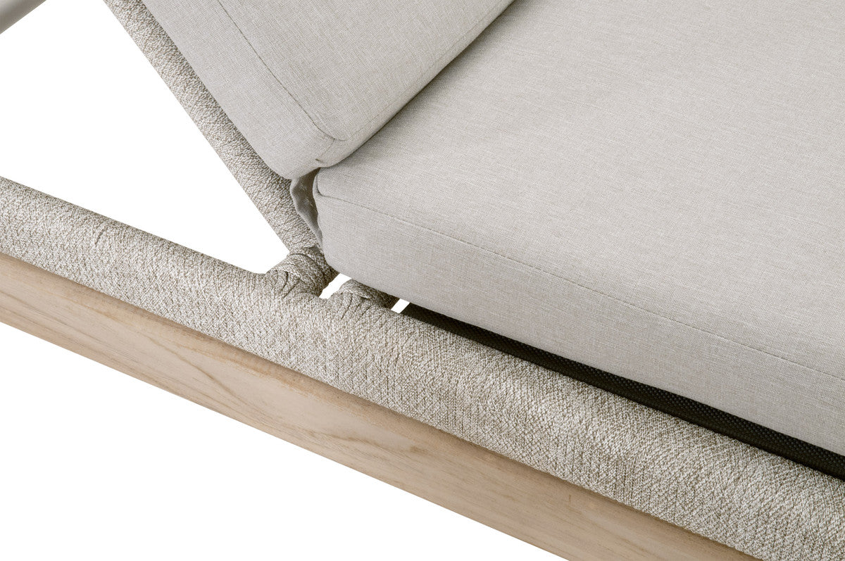 Loom Outdoor Chaise Lounge in Taupe