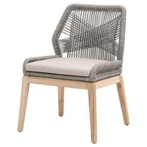 Loom Outdoor Dining Chair in Platinum