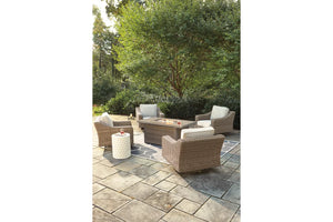 Villa Retreat Swivel Chairs & Firepit Table