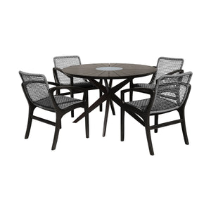 Oasis & Beckham Outdoor Dining Set in Dark Eucalyptus