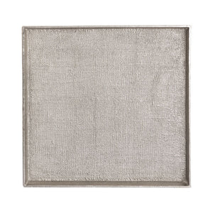 Square Linen Texture Tray - Set of 2 Nickel