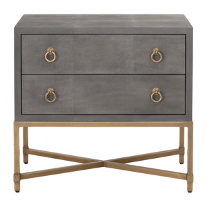 Strand Shagreen 2 Drawer Nightstand