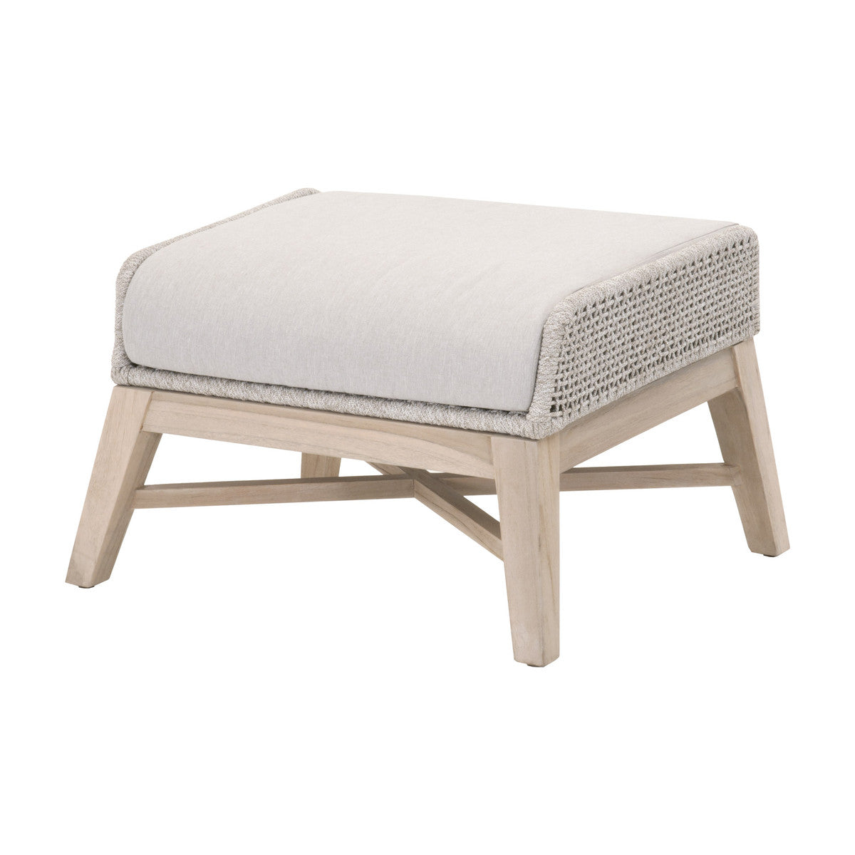 Tapestry Outdoor Footstool in Taupe