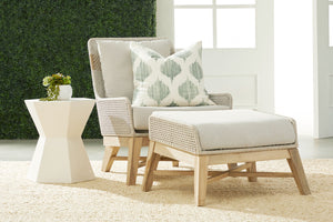 Tapestry Outdoor Footstool in Taupe