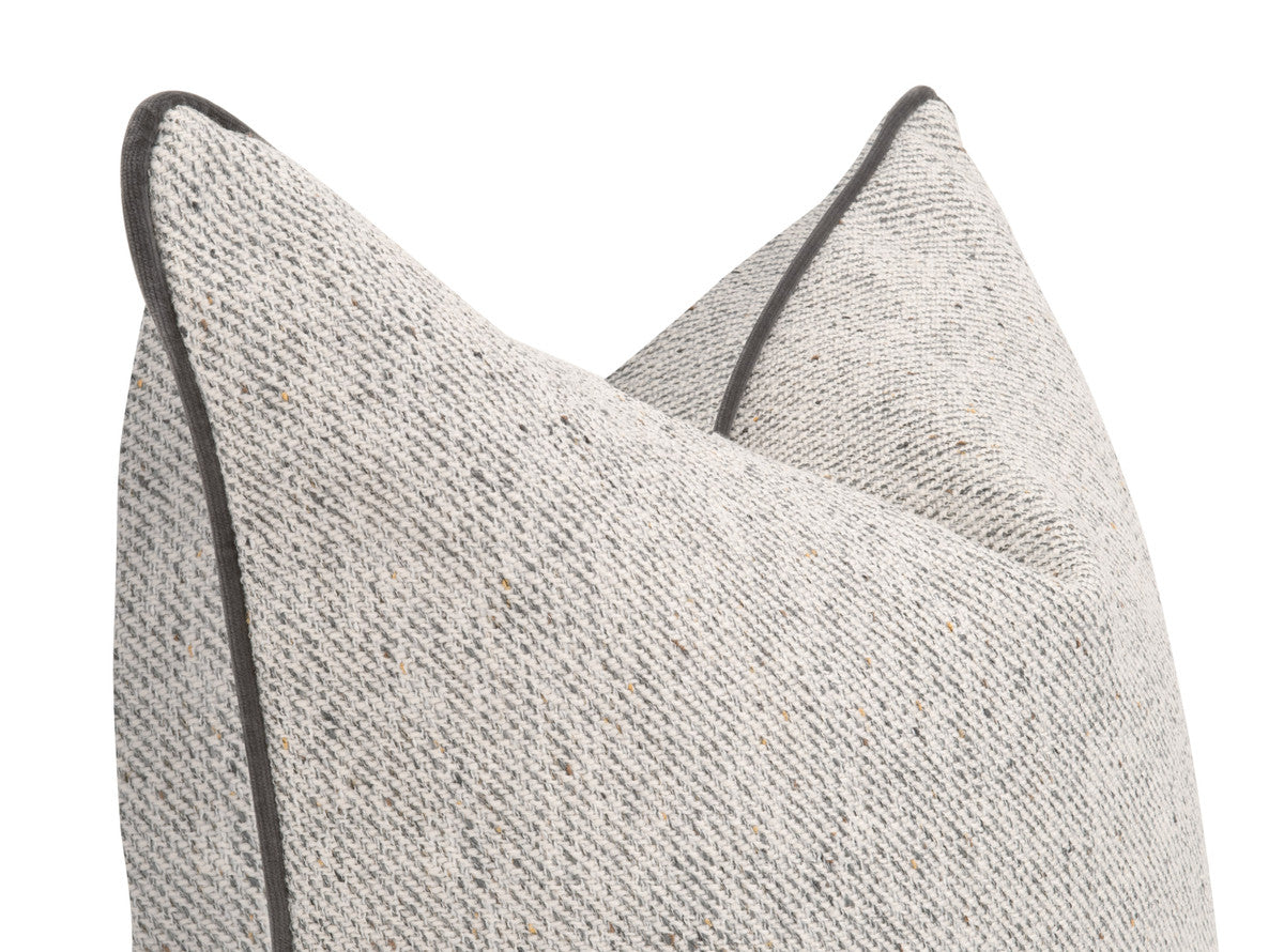 The Not So Basic 22" Essential Pillow in Howell Natural & Dove Gray - Set of 2