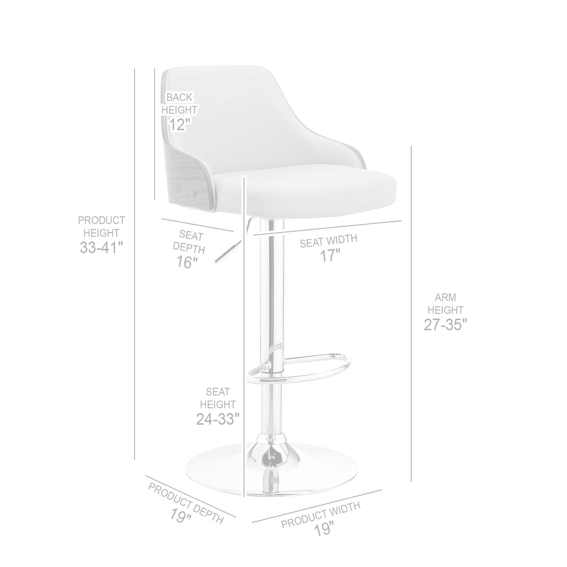 Asher Adjustable Bar Stool