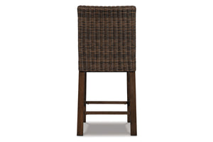 Tropical Paradise Medium Brown Outdoor Barstool - Set of 2