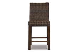 Tropical Paradise Medium Brown Outdoor Barstool - Set of 2