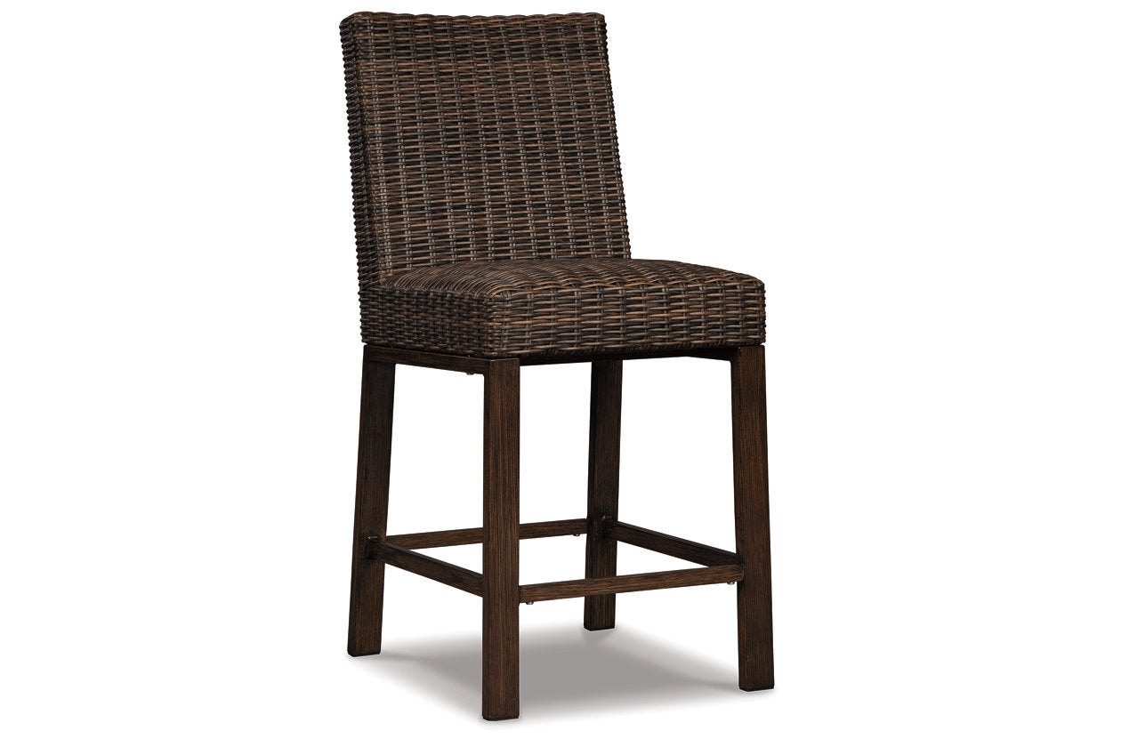 Tropical Paradise Medium Brown Outdoor Barstool - Set of 2