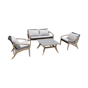 Beckham Outdoor Conversation Set in Light Eucolyptus