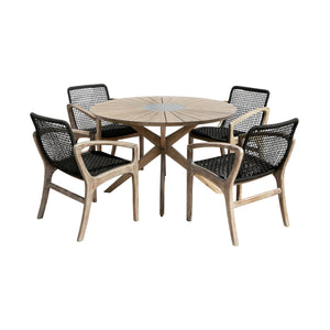 Oasis & Beckham Outdoor Dining Set in Light Eucolyptus