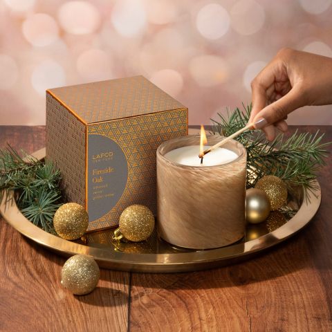 LAFCO Fireside Oak Candle