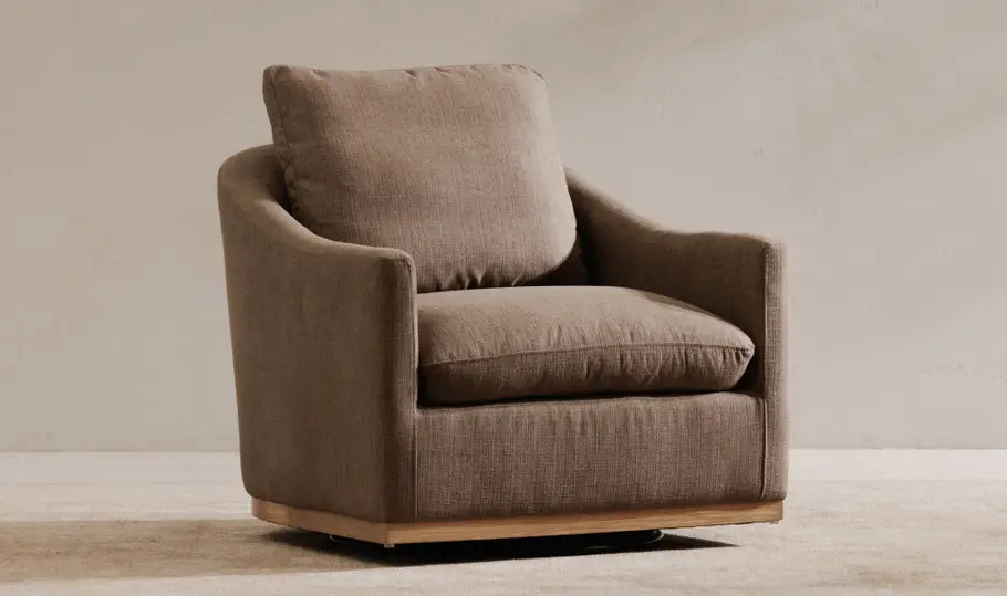 Linden Taupe Swivel Chair