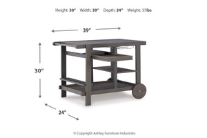 Terrace Serving Cart in Gray