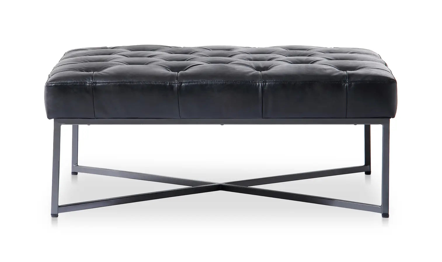 Thad Ottoman in Black Leather