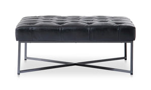 Thad Ottoman in Black Leather