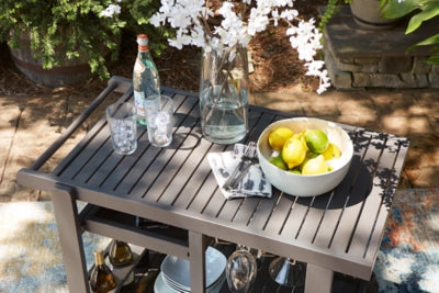 Terrace Serving Cart in Gray