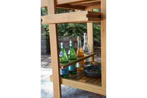 Terrace Serving Cart in Light Wood