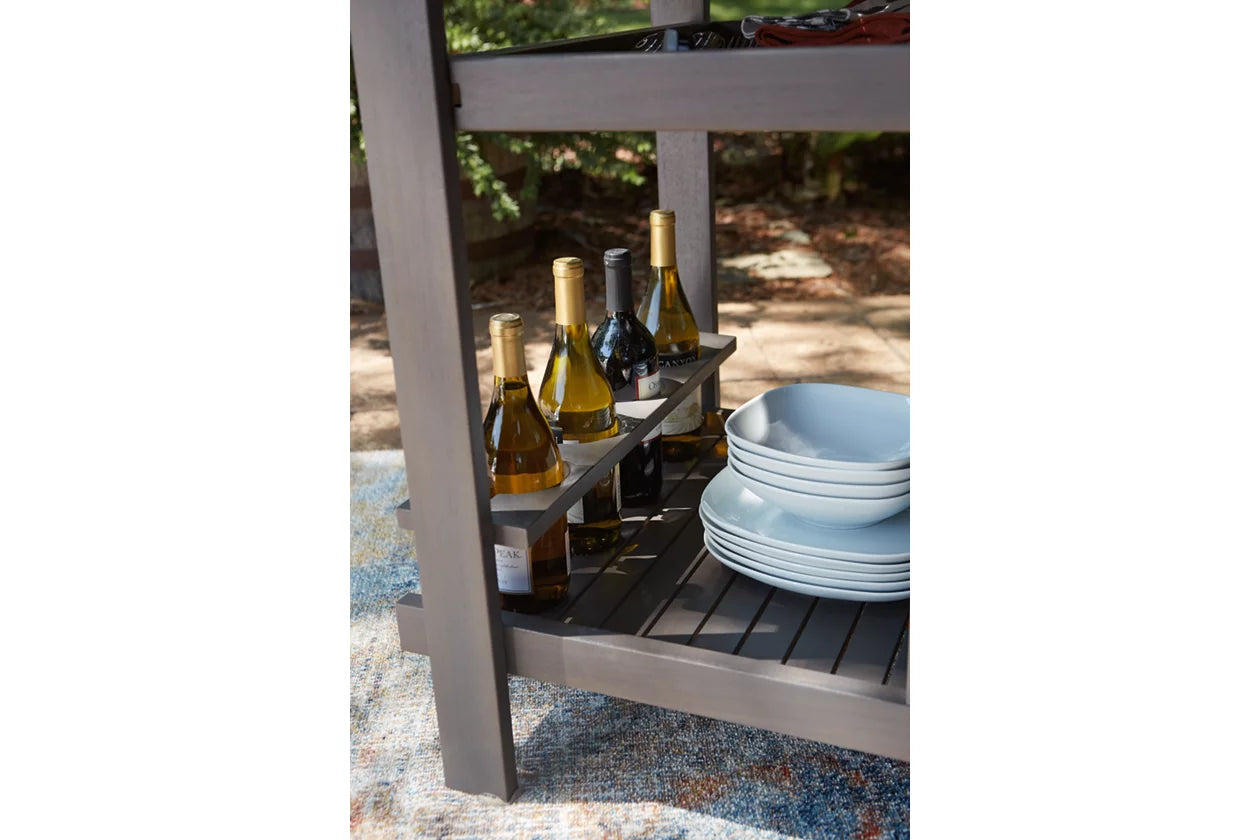 Terrace Serving Cart in Gray