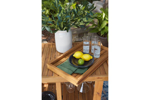 Terrace Serving Cart in Light Wood