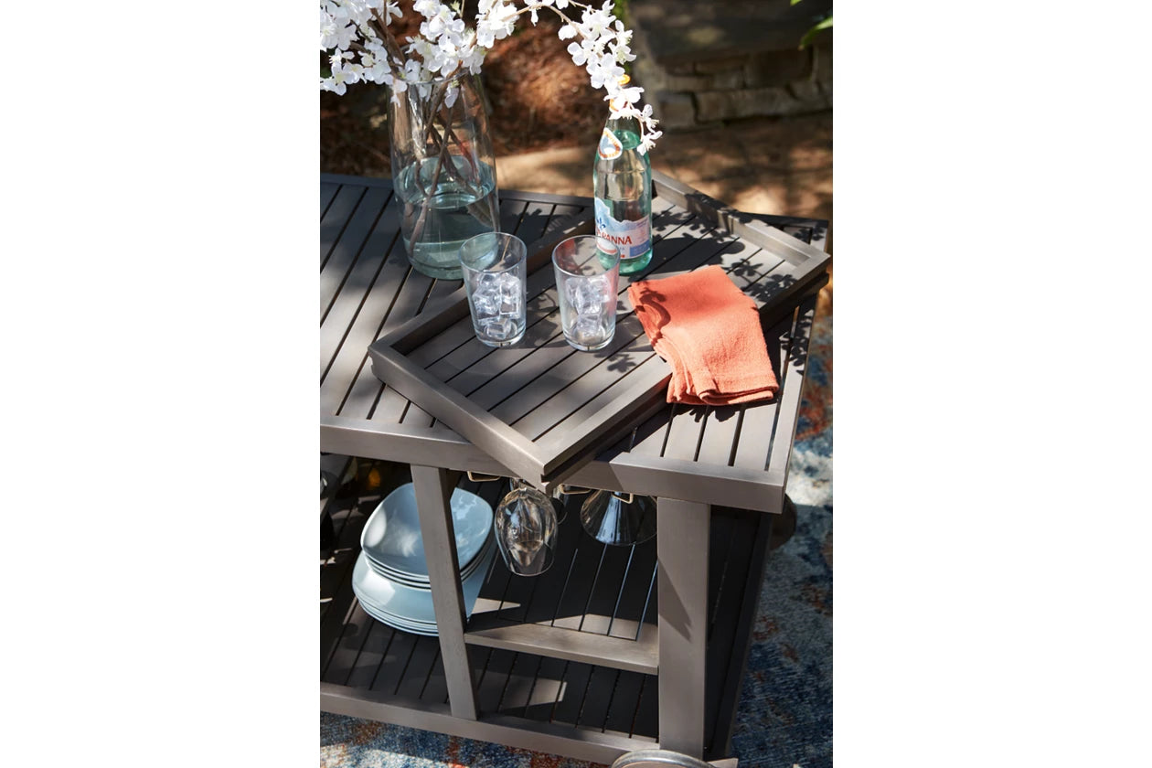 Terrace Serving Cart in Gray