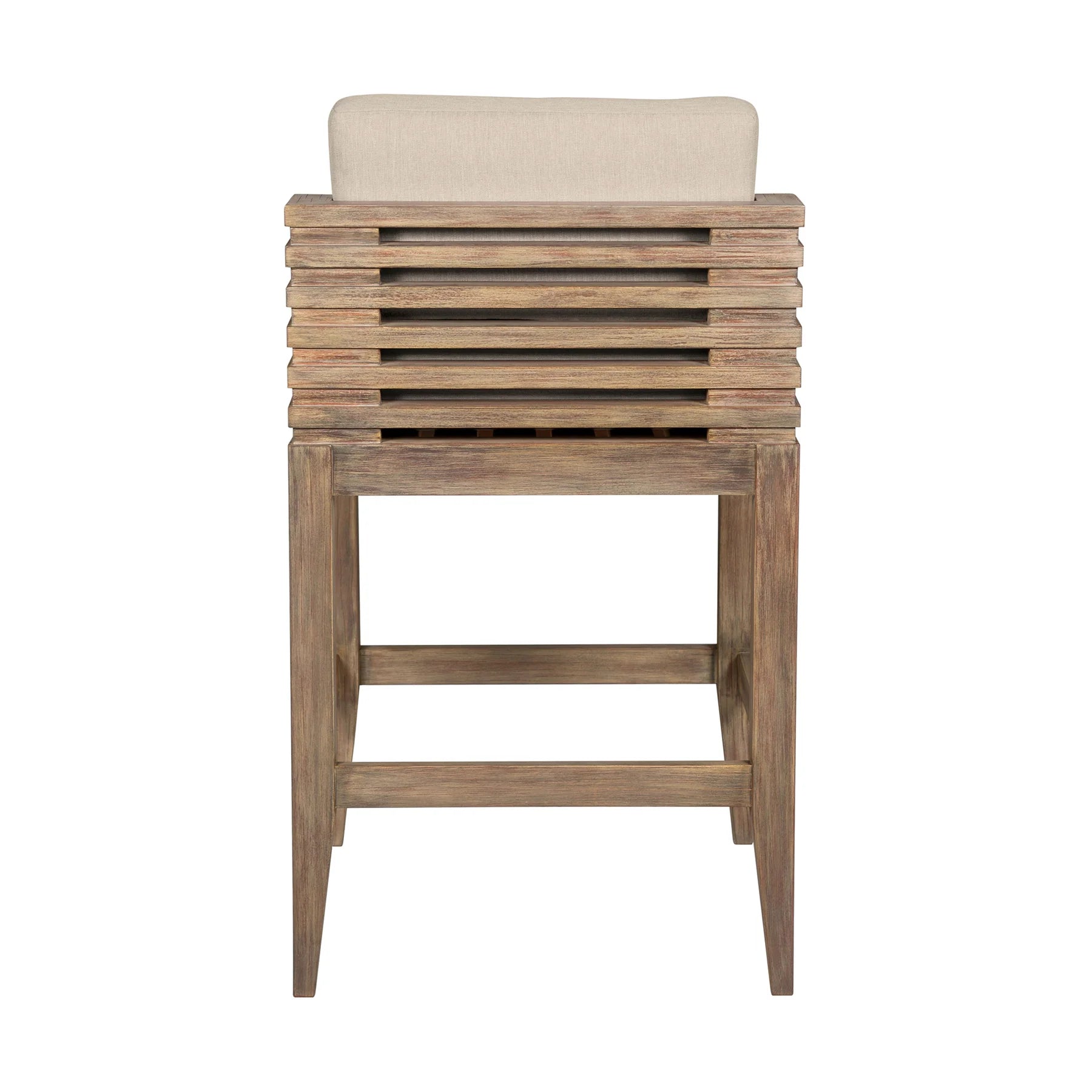 Vivid Outdoor Counter or Barstool in Taupe & Light Gray Eucalyptus