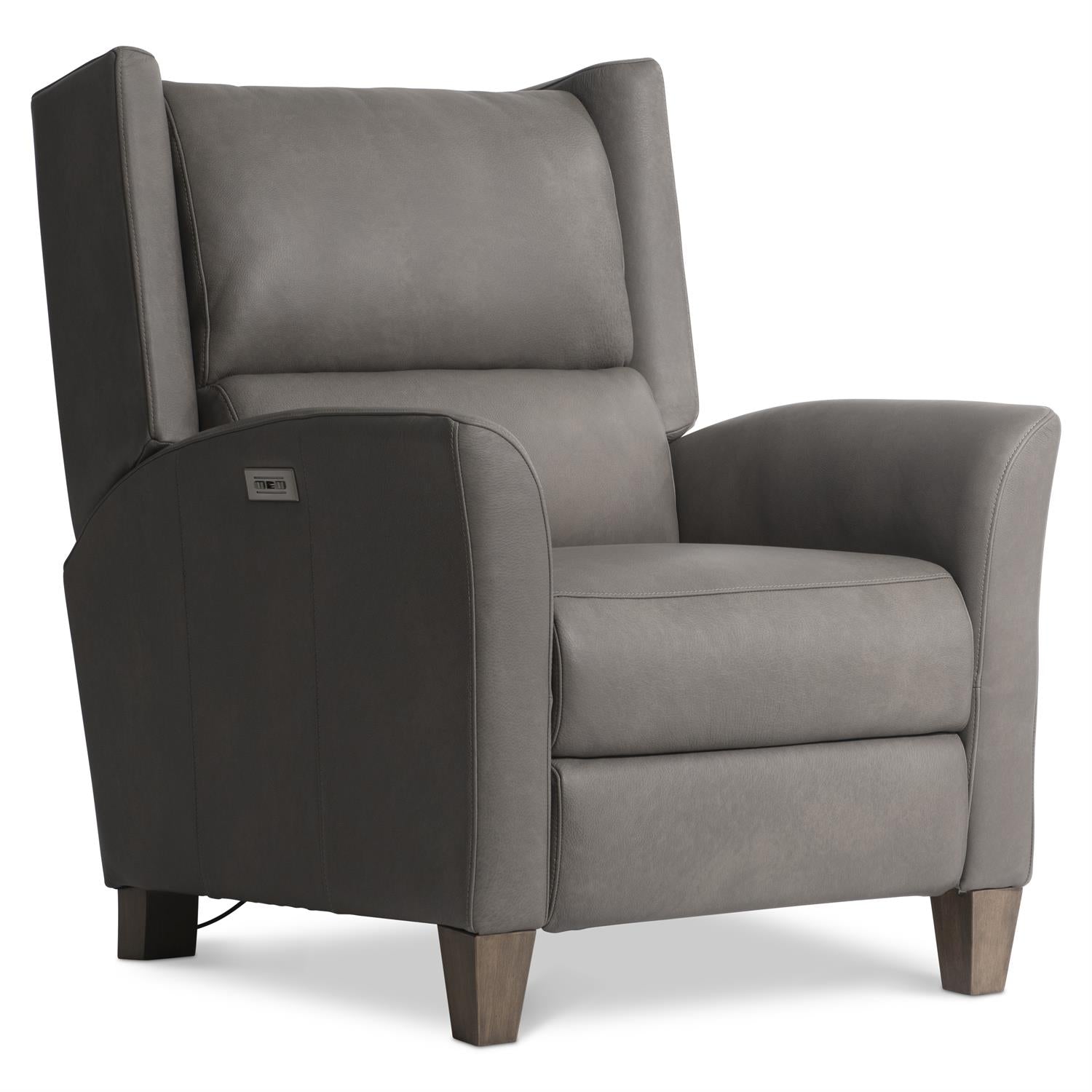 Weller Gray Leather Power Motion Chair