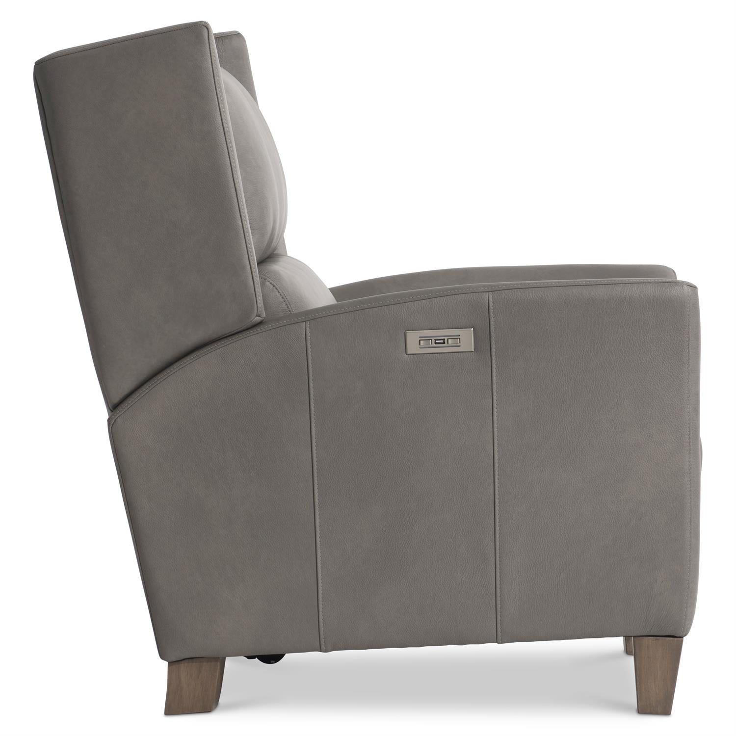 Weller Gray Leather Power Motion Chair