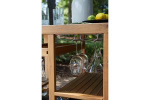 Terrace Serving Cart in Light Wood