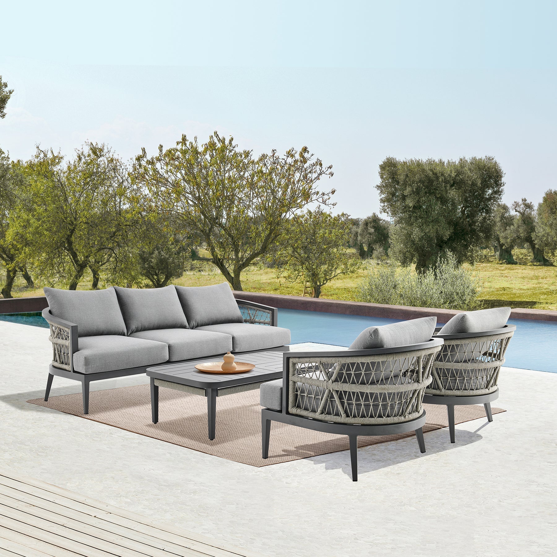 Zella 4 Piece Outdoor Conversation Set