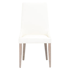 Aurora Dining Chair  - Alabaster Leather, Natural Gray