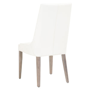 Aurora Dining Chair  - Alabaster Leather, Natural Gray