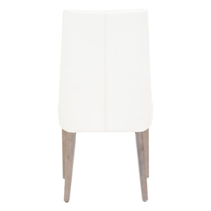 Aurora Dining Chair  - Alabaster Leather, Natural Gray