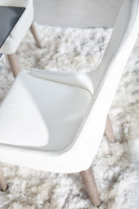 Aurora Dining Chair  - Alabaster Leather, Natural Gray