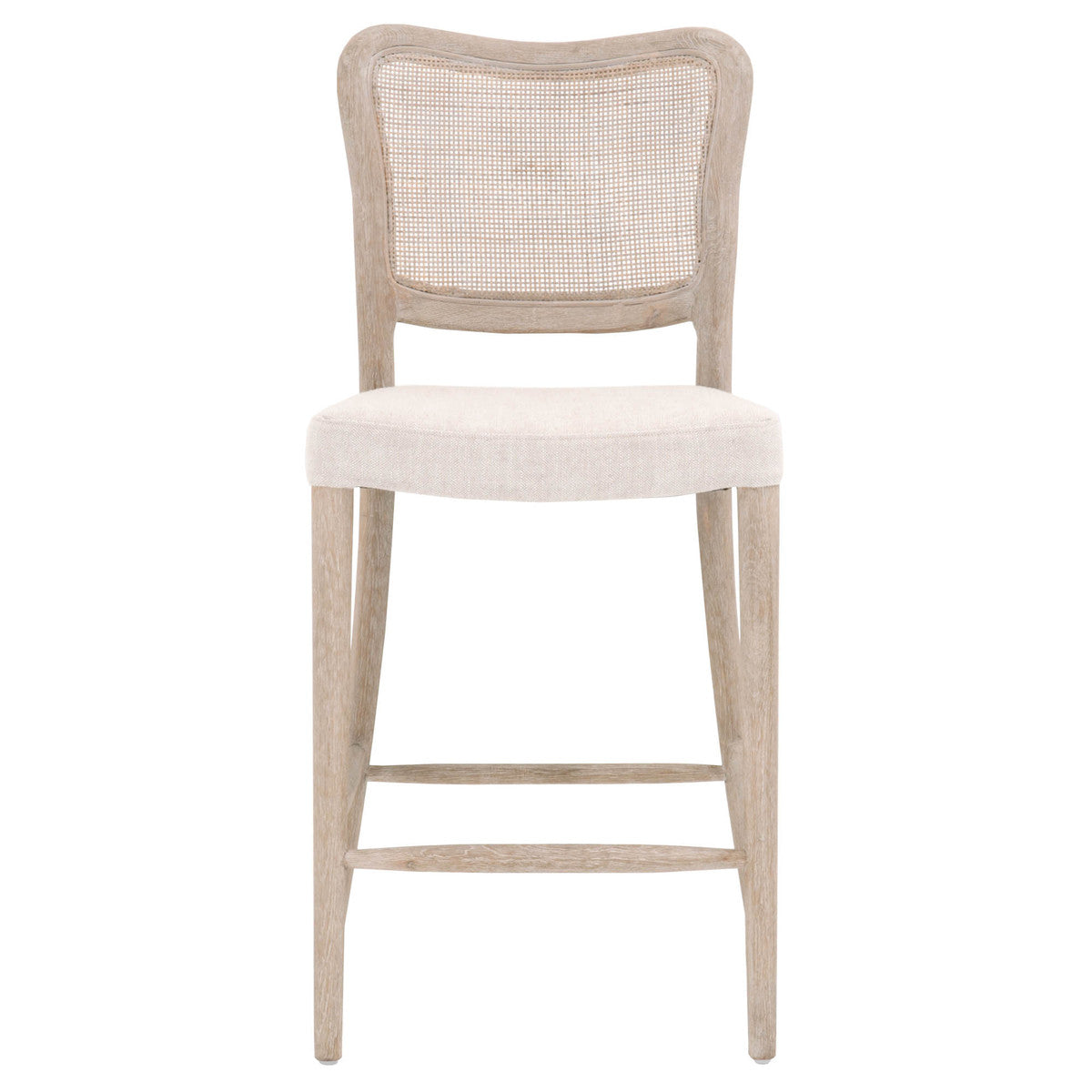 Cela Counter Stool - Bisque, Natural Gray Oak, Cane