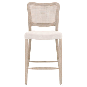 Cela Counter Stool - Bisque, Natural Gray Oak, Cane