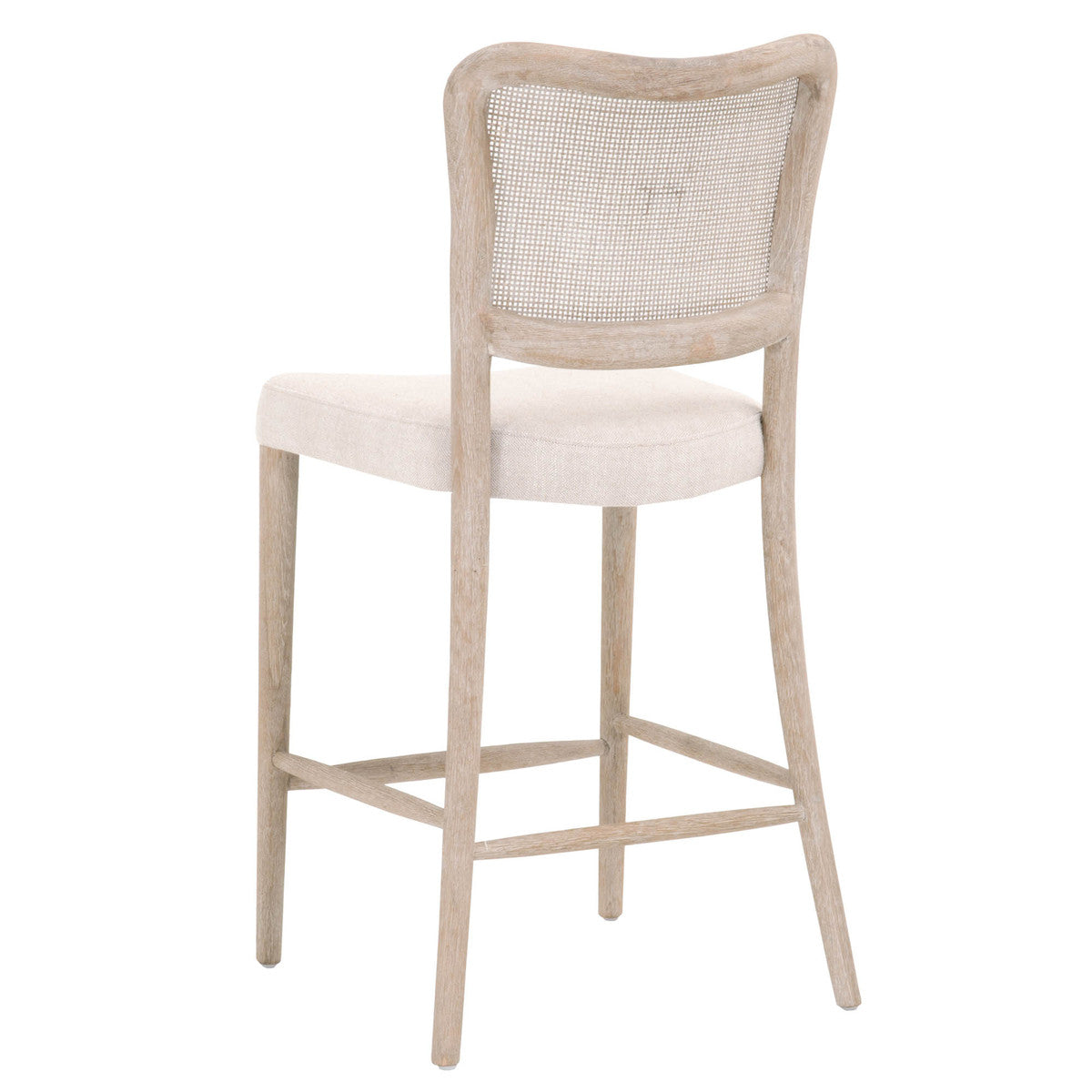 Cela Counter Stool - Bisque, Natural Gray Oak, Cane