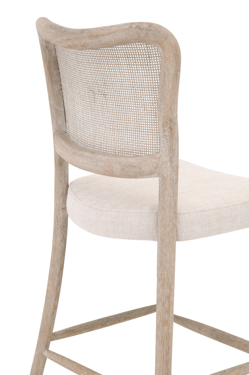 Cela Counter Stool - Bisque, Natural Gray Oak, Cane