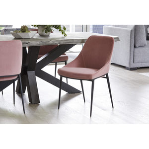 Sedona Dining Chair Pink Velvet -M2