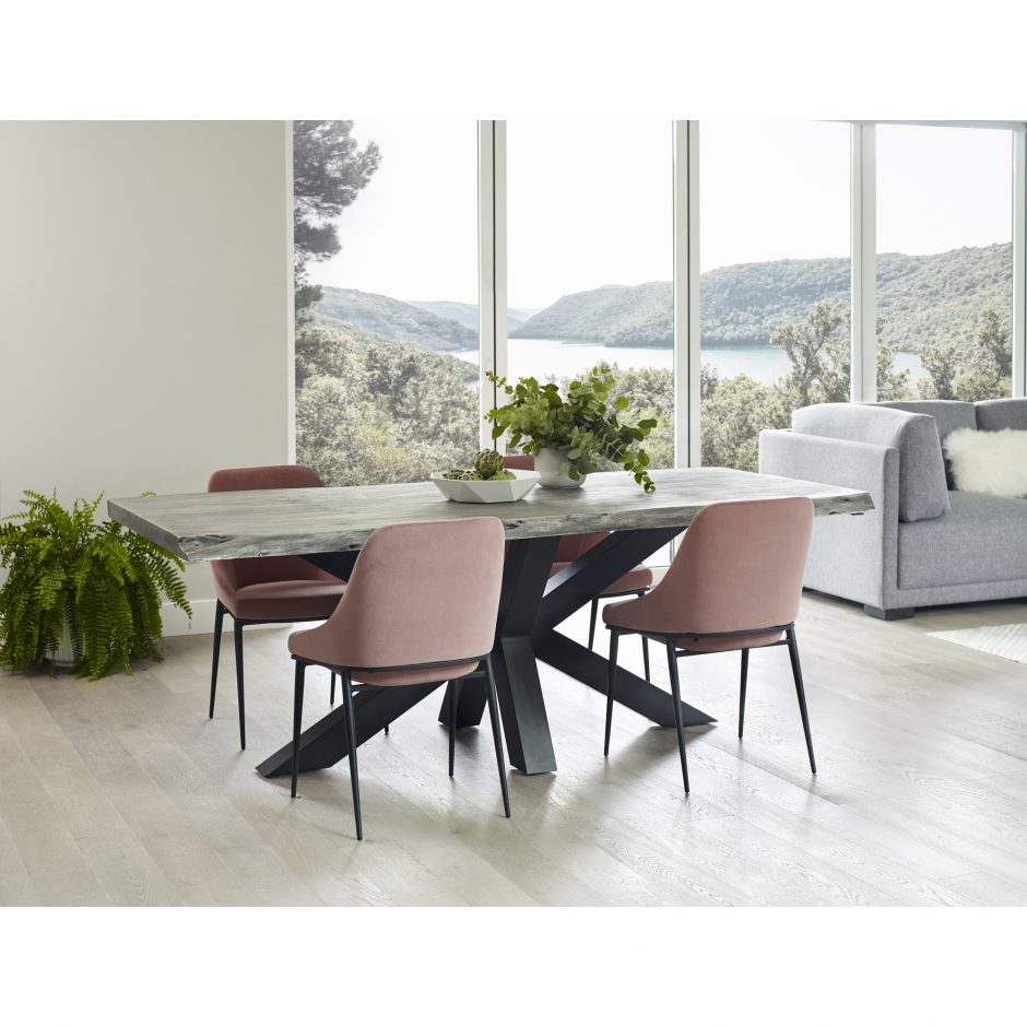 Sedona Dining Chair Pink Velvet -M2